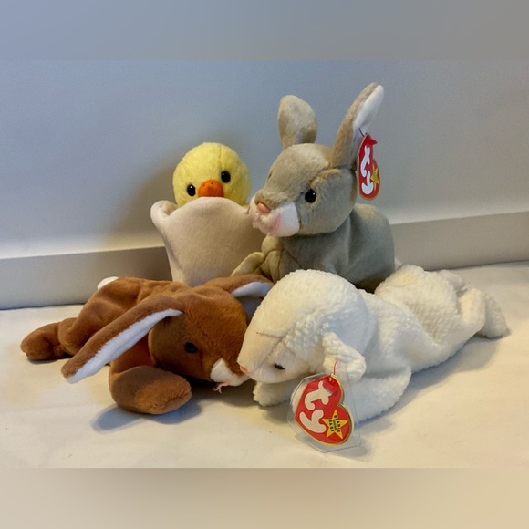 Ty Easter 🐣 collection of beanies chick lamb bunny rabbits set - Picture 2 of 8